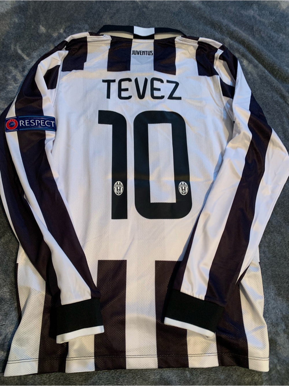 Nike Tevez Black and White Striped jersey